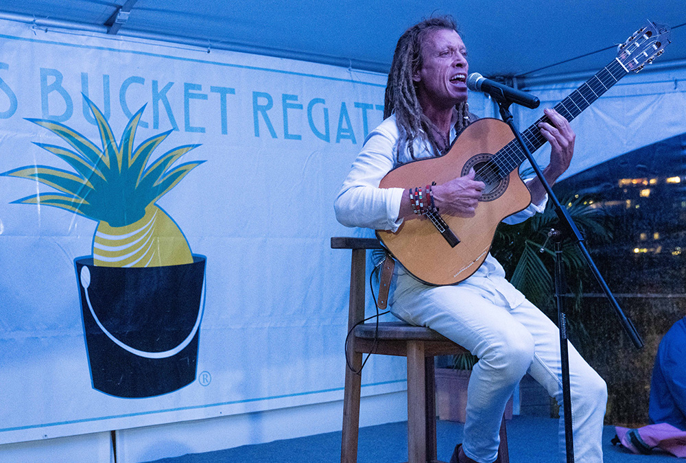 Soley performing at the 2022 Bucket Regatta.