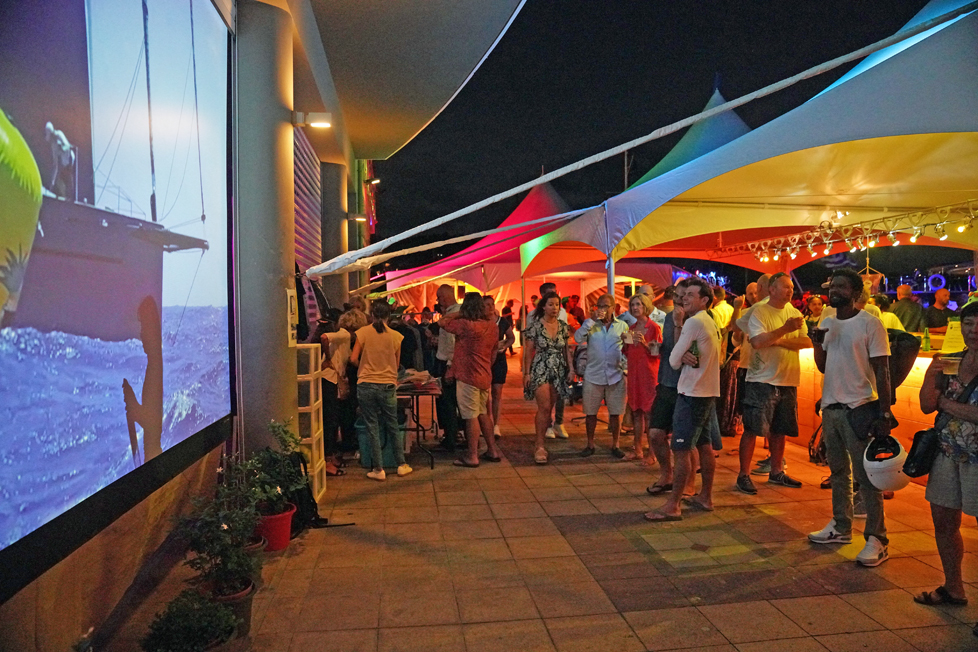 Photograph of Saturday evening fun at the 2023 St Barths Bucket Regatta.