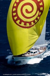 Nakupenda sailing on 19 March, 2023, in the St. Barth's Bucket Regatta.