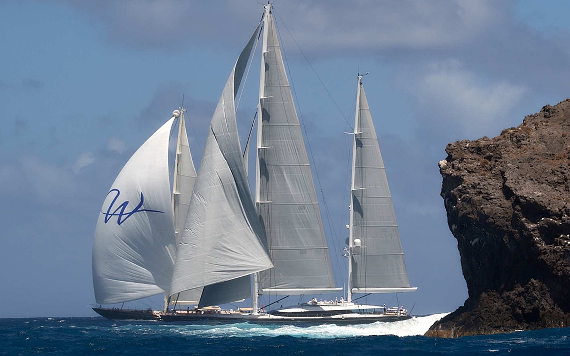 Racing yachts at 2022 Bucket Regatta.