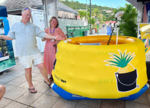 A MarkSetBot robotic buoy, which was donated by the 2024 St Barths Bucket Regatta to the Youth Sailing Program of the St. Barths Yacht Club.