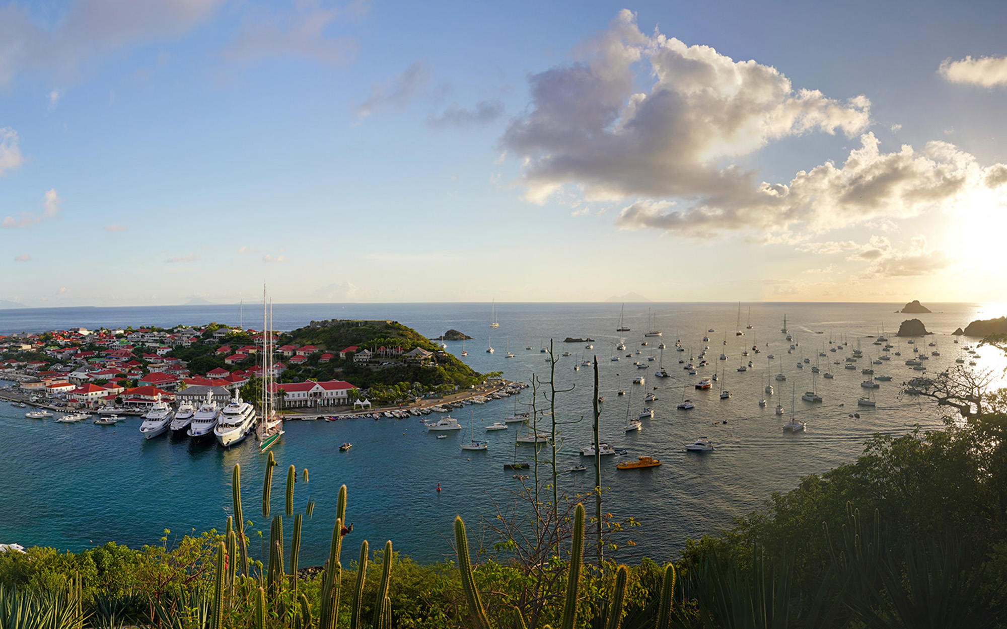 View of St Barths harbor by Ed Gudenas.