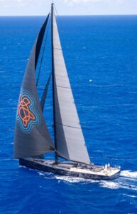 Overall 2024 Bucket Winner Gelliceaux, sailing in St Barths.