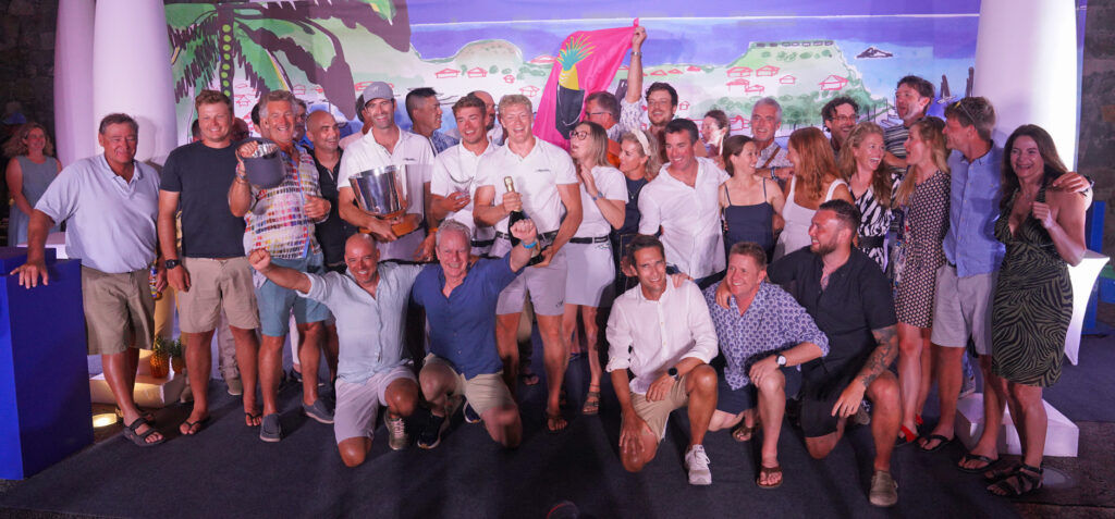 EG-DSC08785e Team Hyperion celebrating at the 2025 St Barths Bucket Regatta.